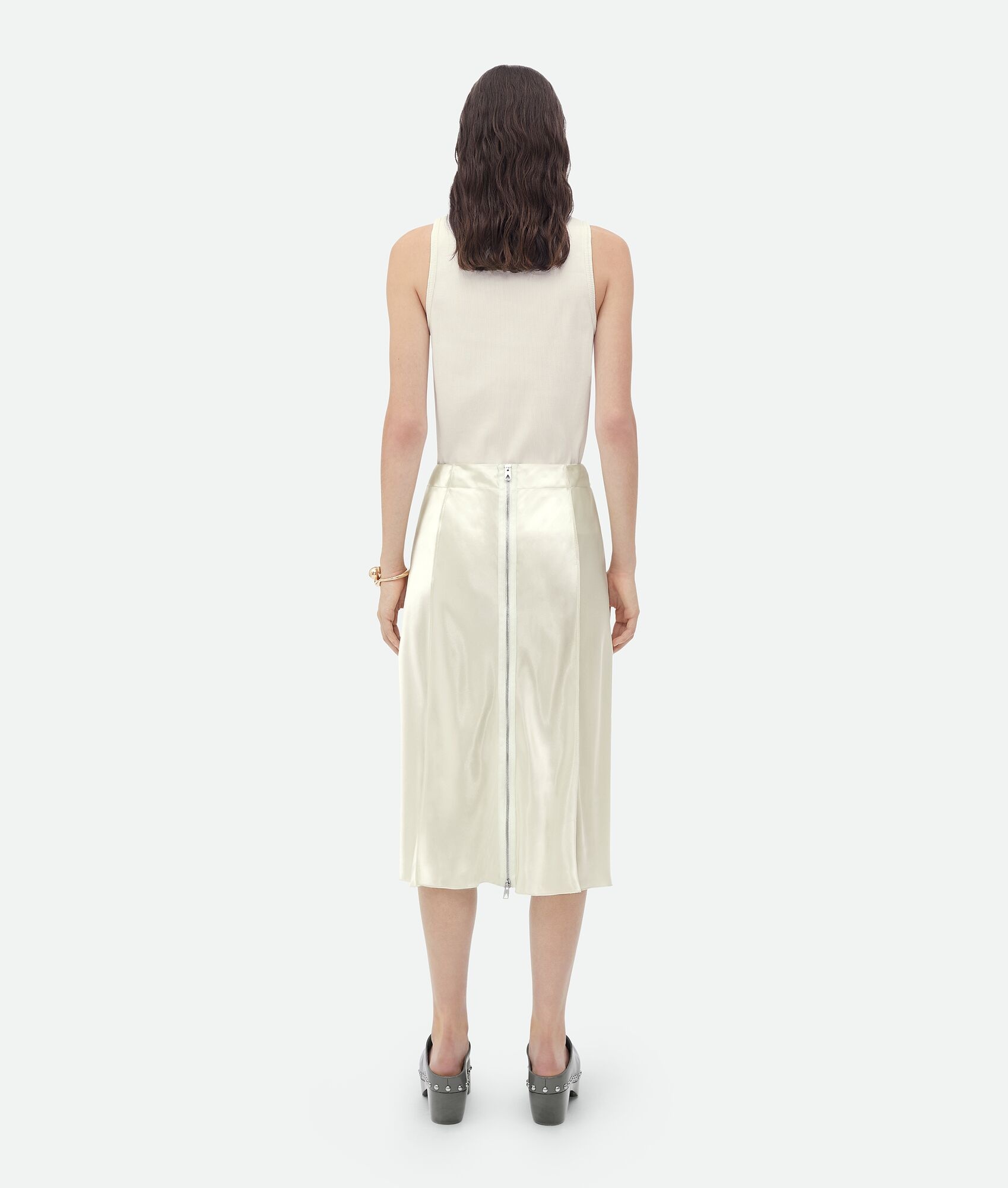 Fluid Satin Skirt - 3