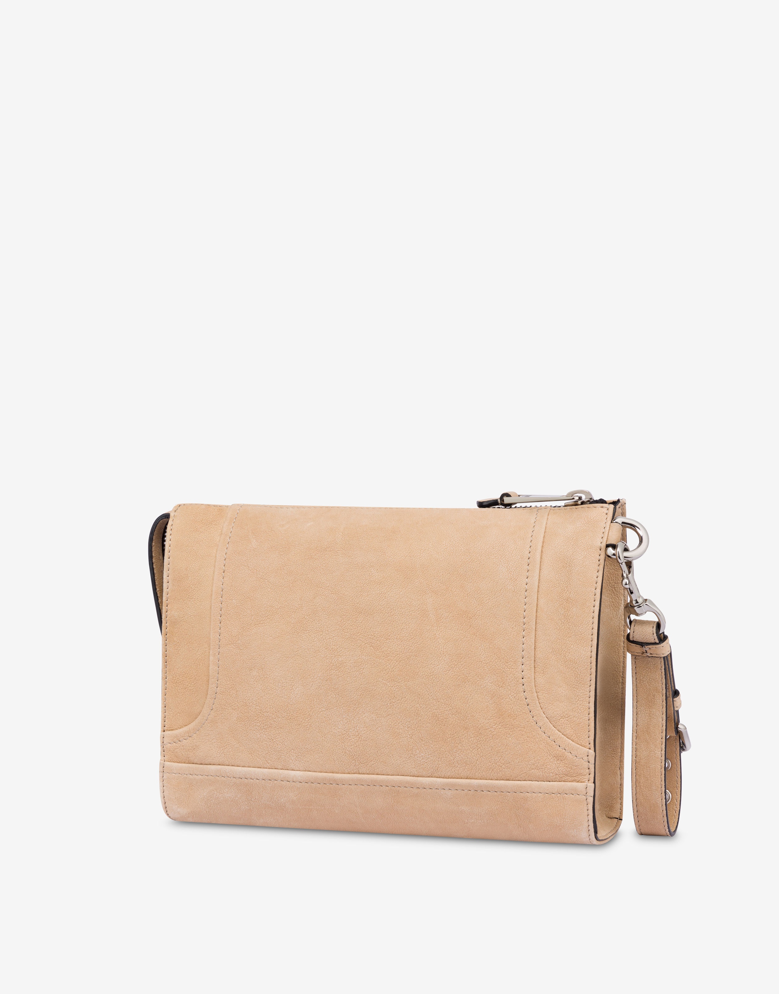 WASHED NAPPA LEATHER BIKER CLUTCH - 2