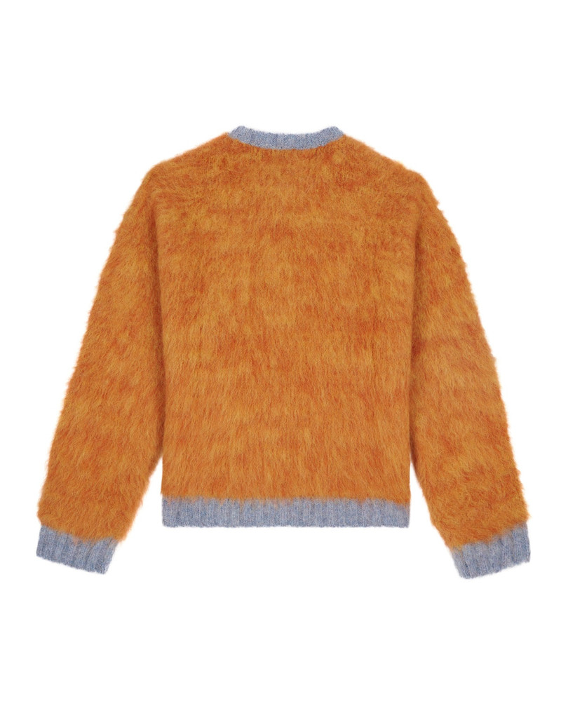 BRAIN DEAD Marled Alpaca Crewneck Sweater - Orange outlook