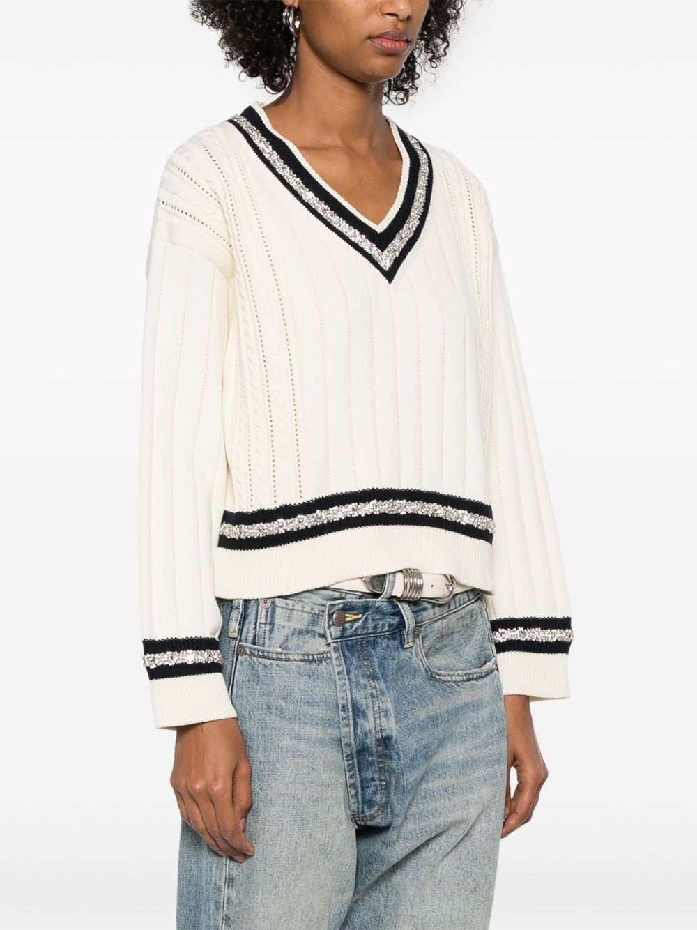 crystal-embellished sweater - 3