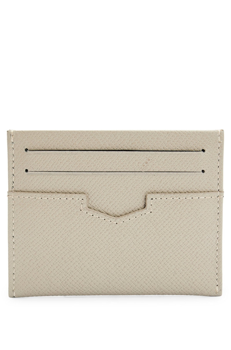 BOSS EMBOSSED-LEATHER CARD HOLDER WITH METAL LOGO LETTERING outlook