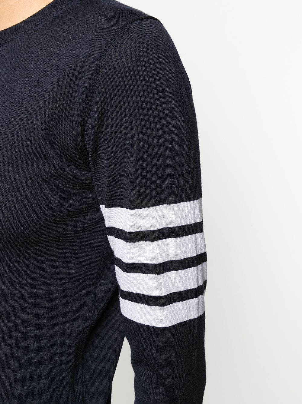 striped-sleeve merino-wool knit jumper - 5