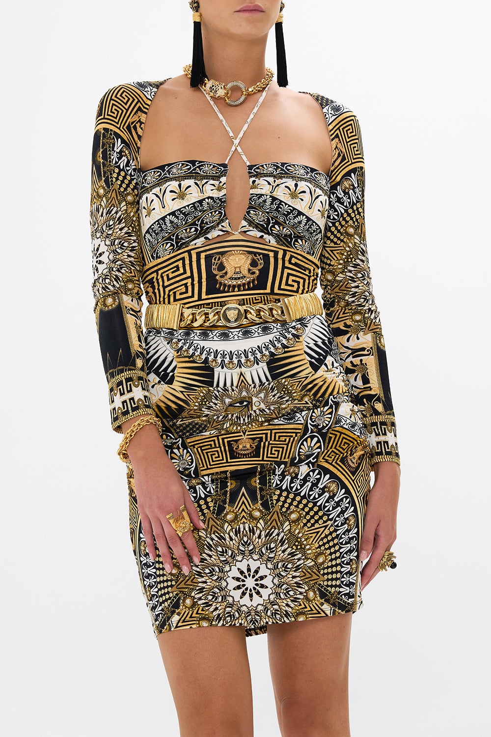 LEOPARD BUTTON ELASTIC BELT - 4