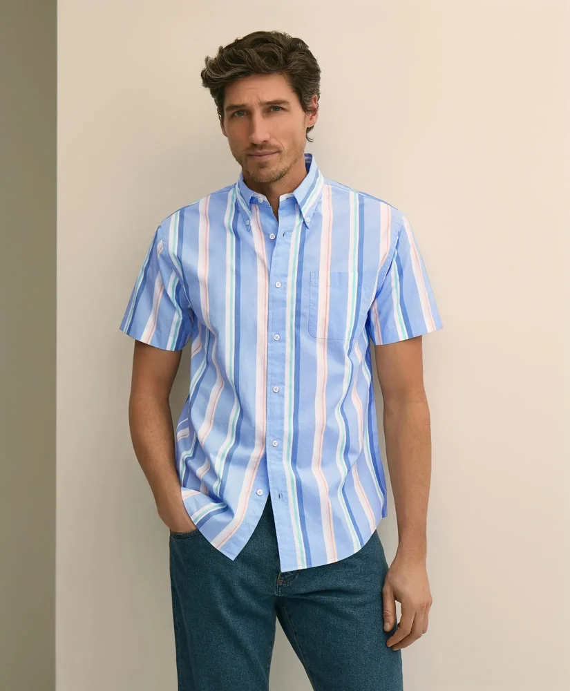 Friday Shirt, Short-Sleeve Poplin Stripe - 1