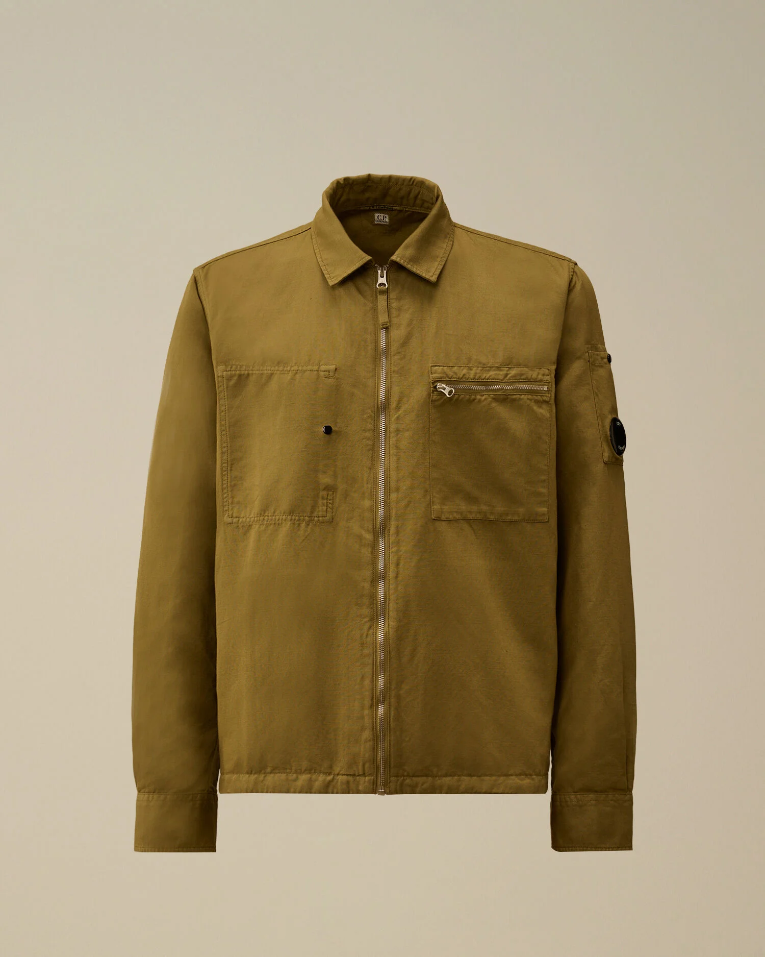 Cotton/Linen Lens Zip Overshirt - 1