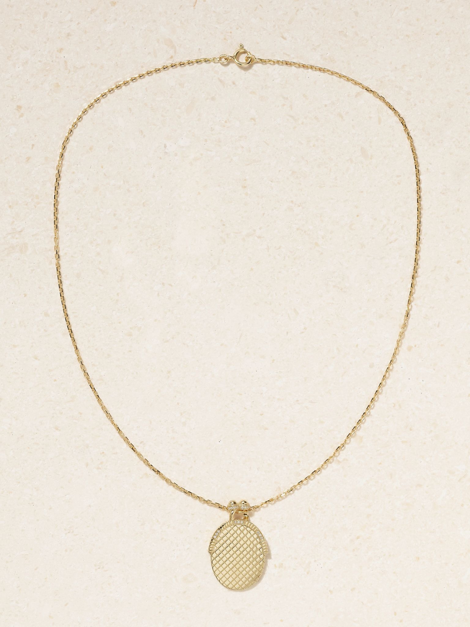 Minaudière Ovale 9 and 18-karat gold diamond necklace Gold - 4