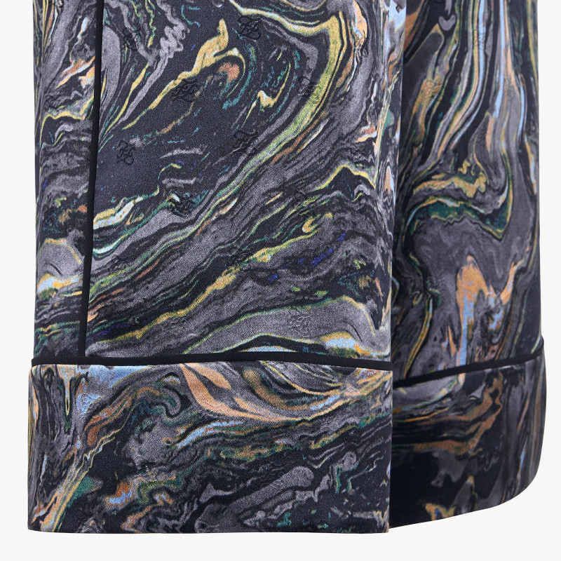 Blue satin crêpe pants 3