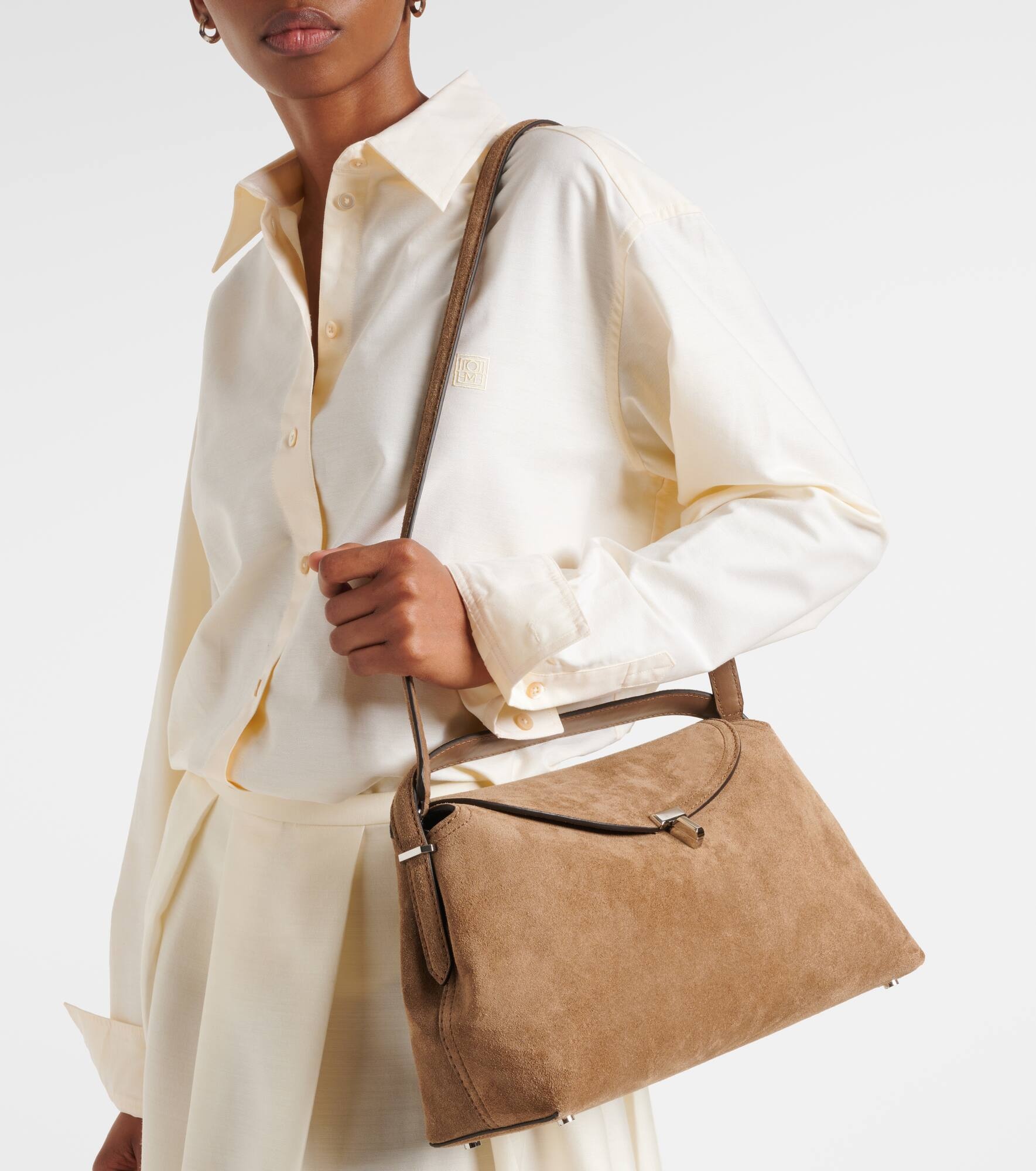 T-Lock suede tote bag - 7