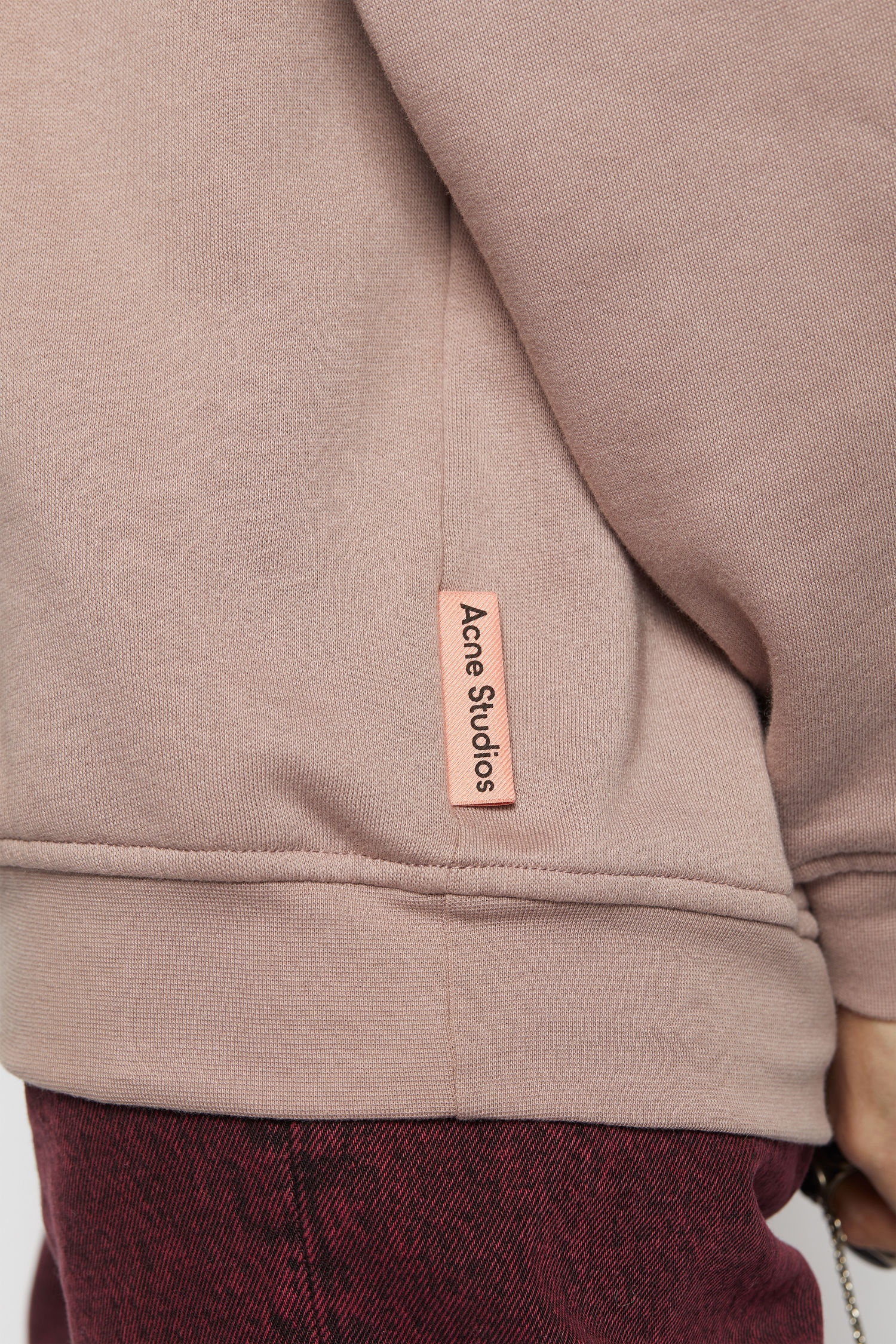 Logo-label hooded sweatshirt mauve purple - 6