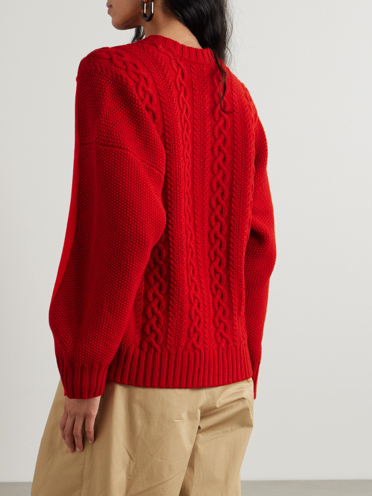 Oversized Two-tone Panelled Wool Sweater - 3