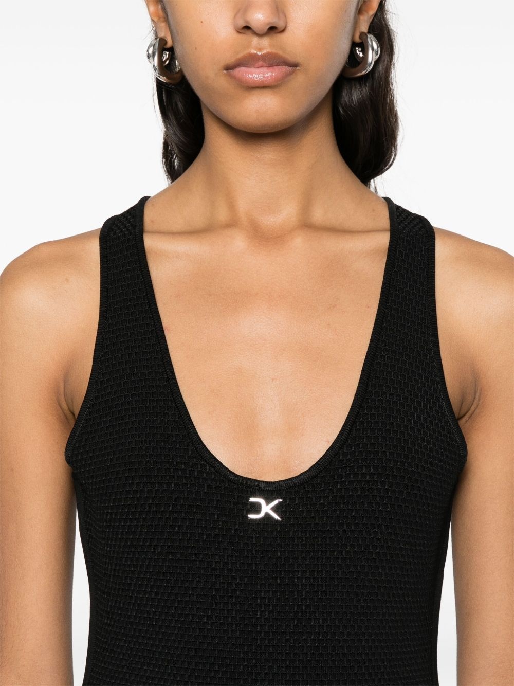 DK-logo knit maxi dress - 5