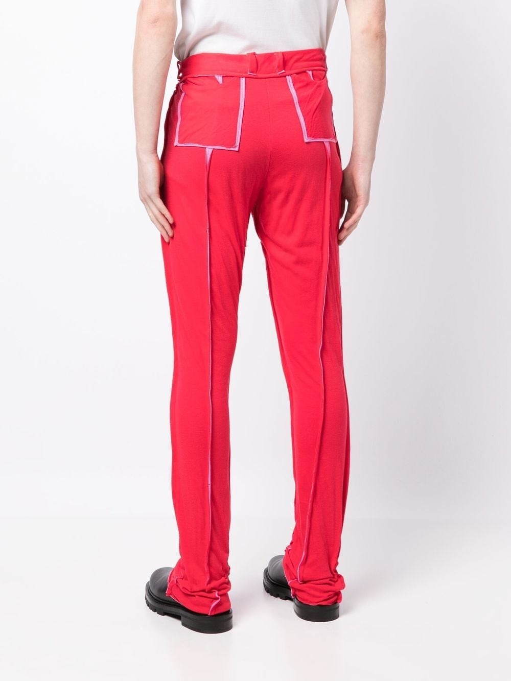 seam-detail straight-leg trousers - 4