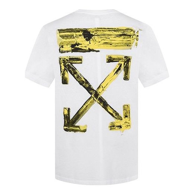 Off-White Off-White Gold Arrow Print Oversized Short-Sleeved OMAA038F191850100160 outlook