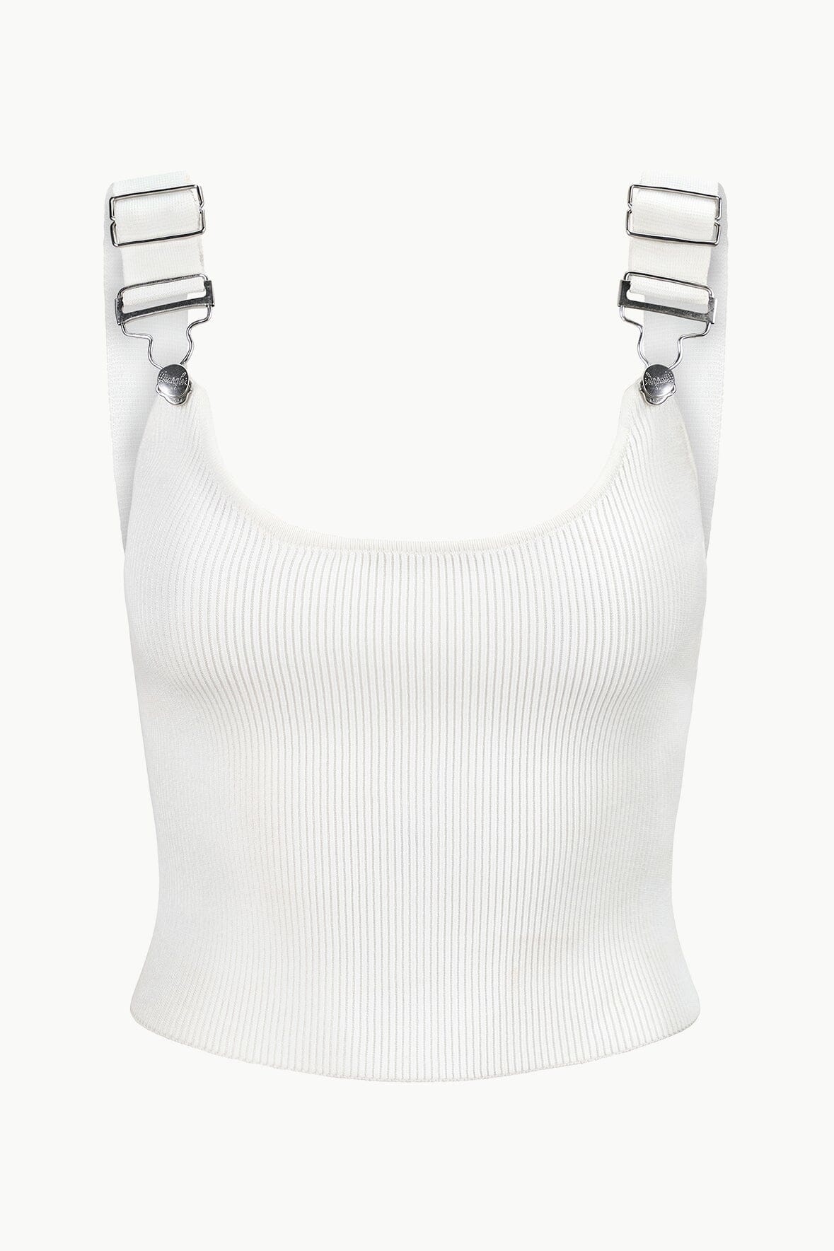 STAUD + WRANGLER THE OVERALL RIB TANK WHITE - 1