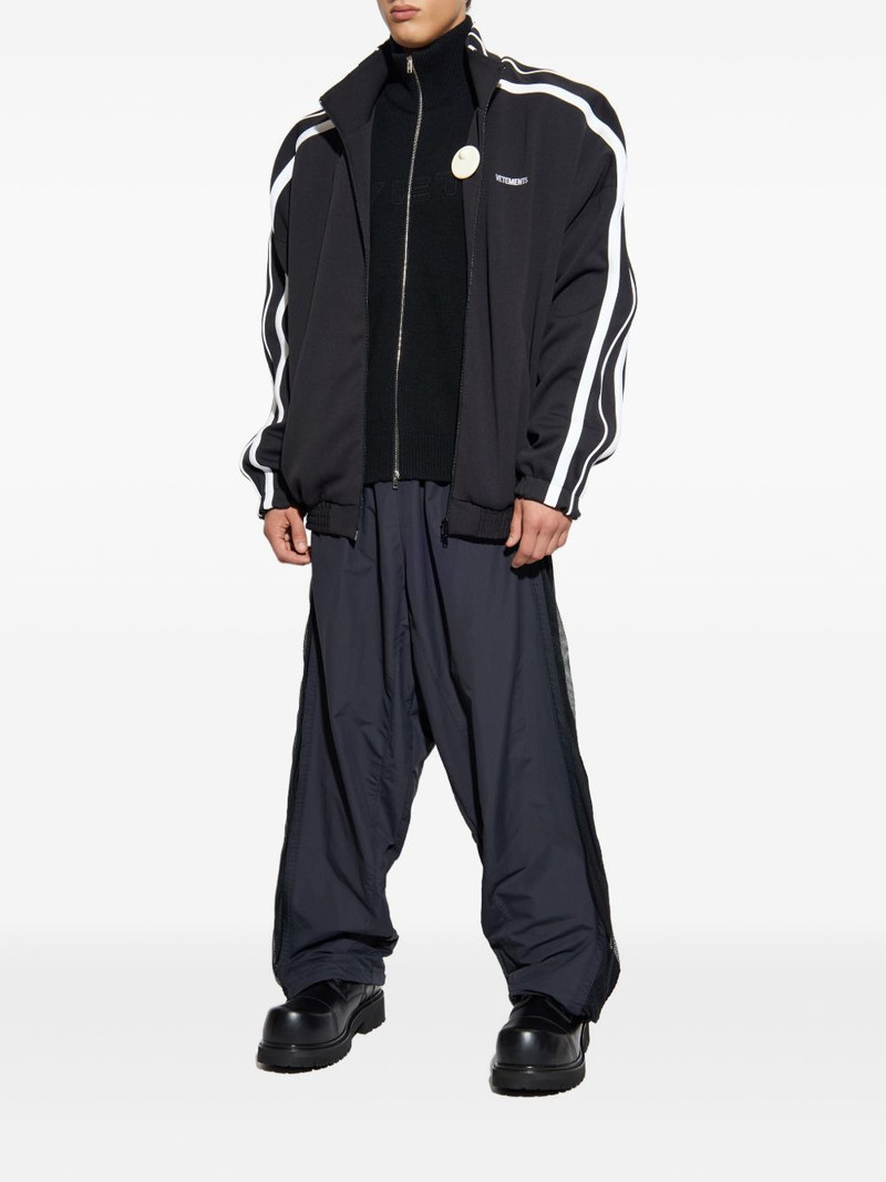 VETEMENTS ribbed zip-up cardigan outlook