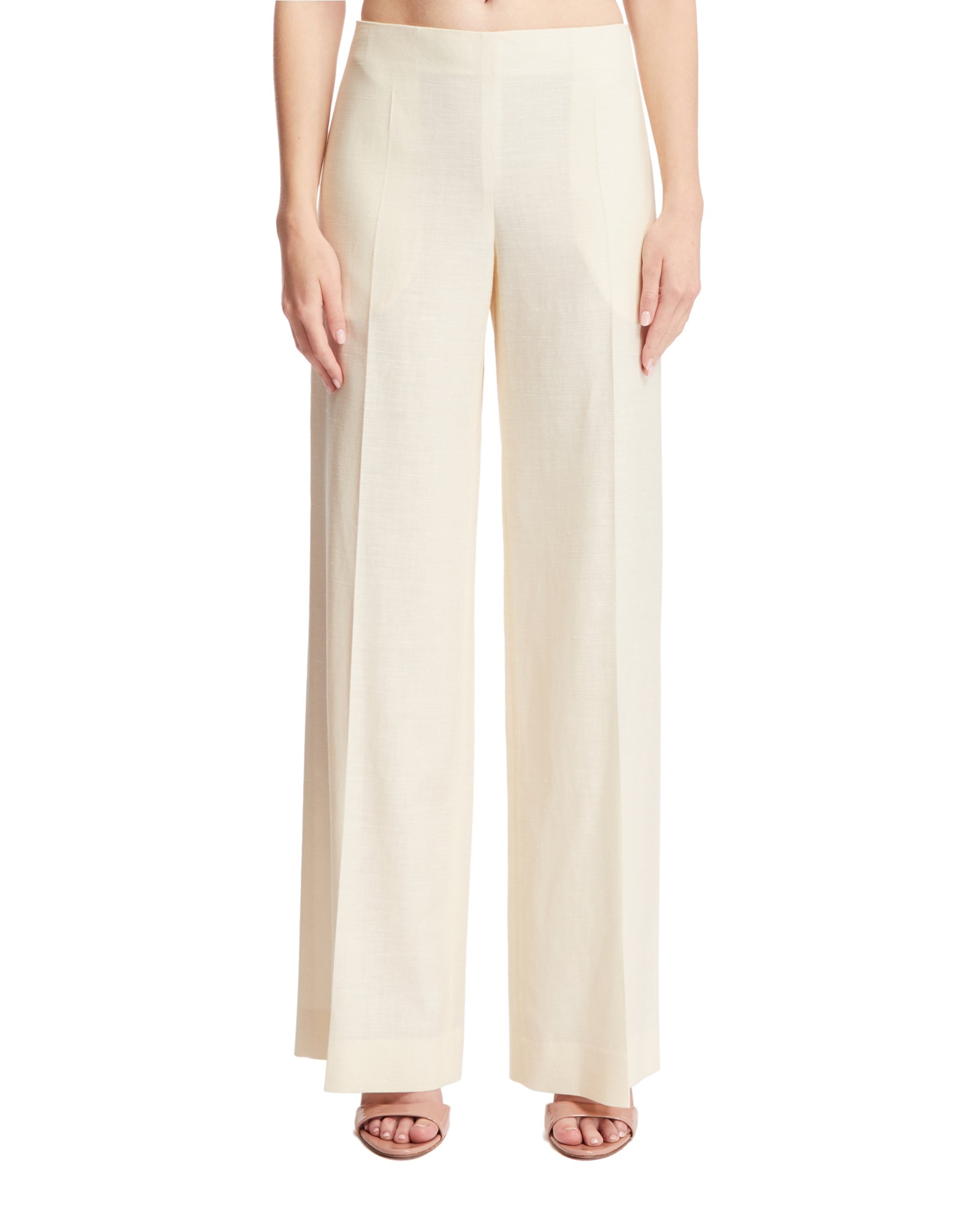 White Foulard Trousers - 1