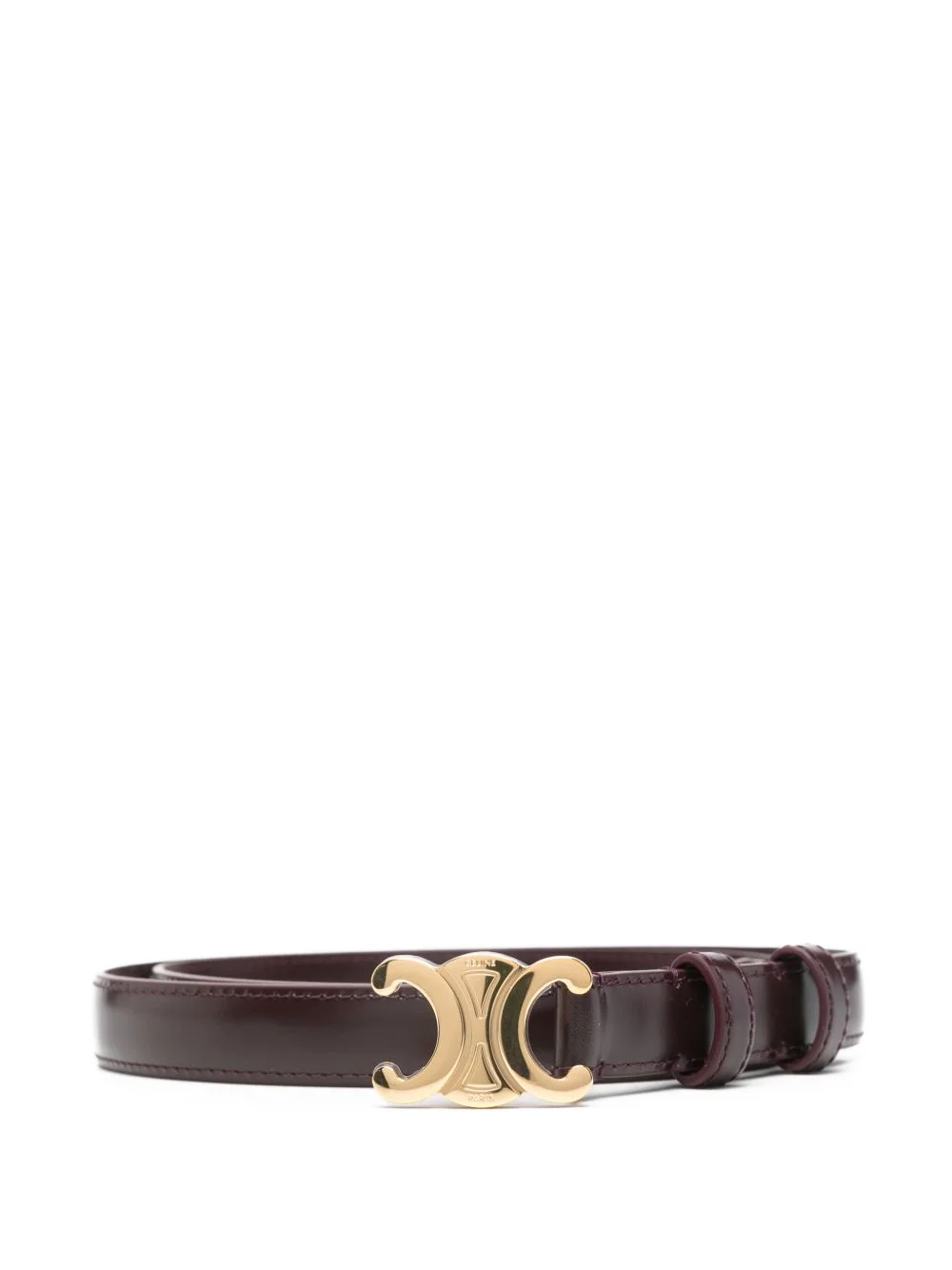Celine Women Triomphe Small Leather Belt - 1