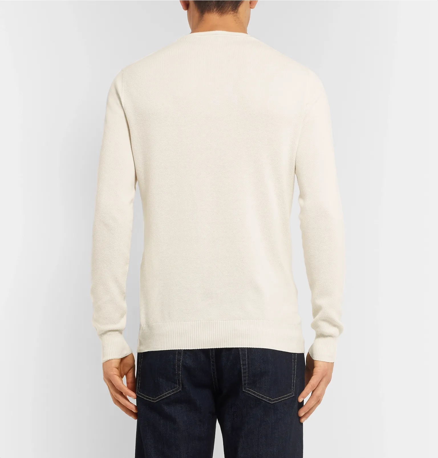 Textured Cotton, Silk and Cashmere-Blend Sweater - 5