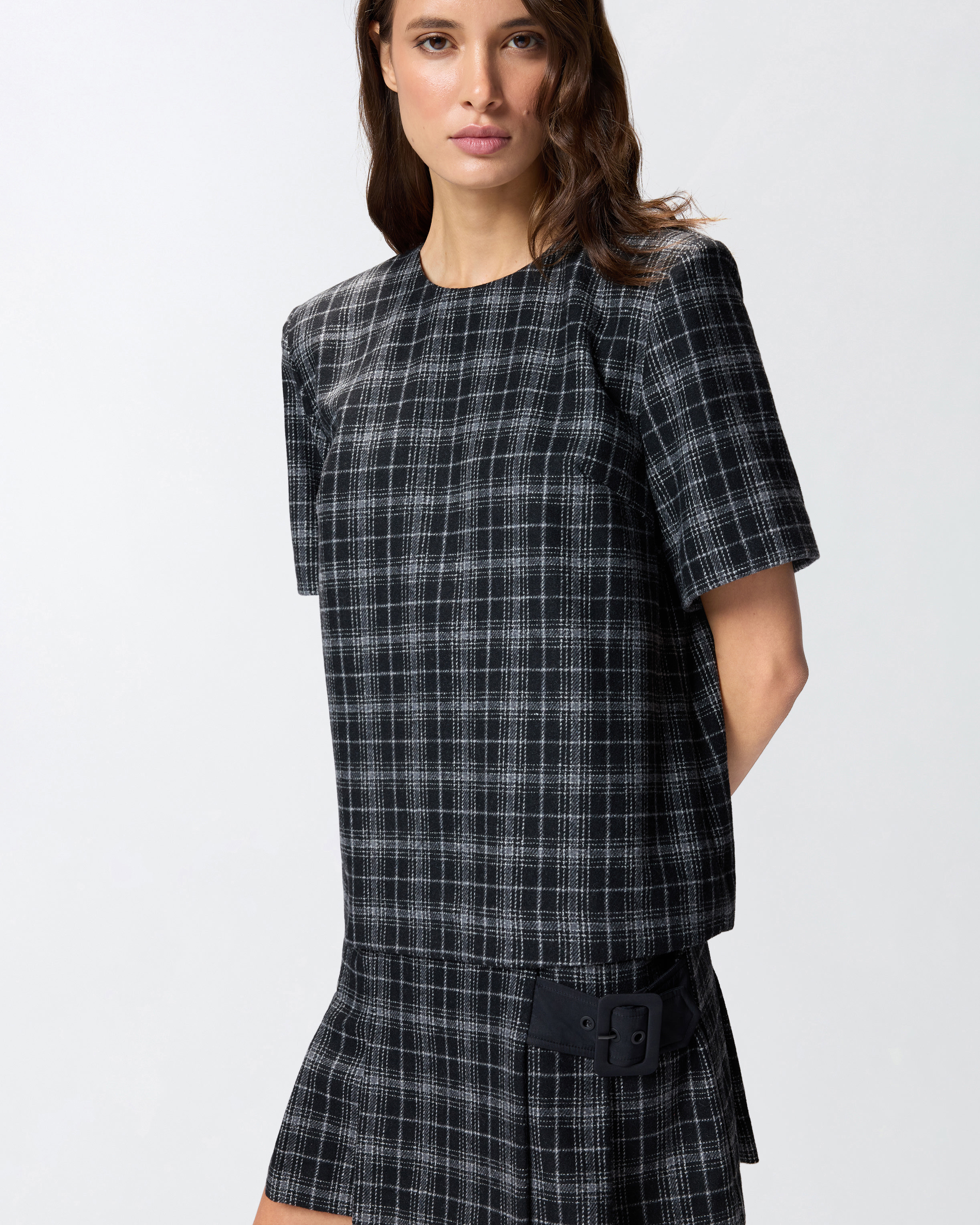 SHORT YARN-DYED CHECK DRESS - 5