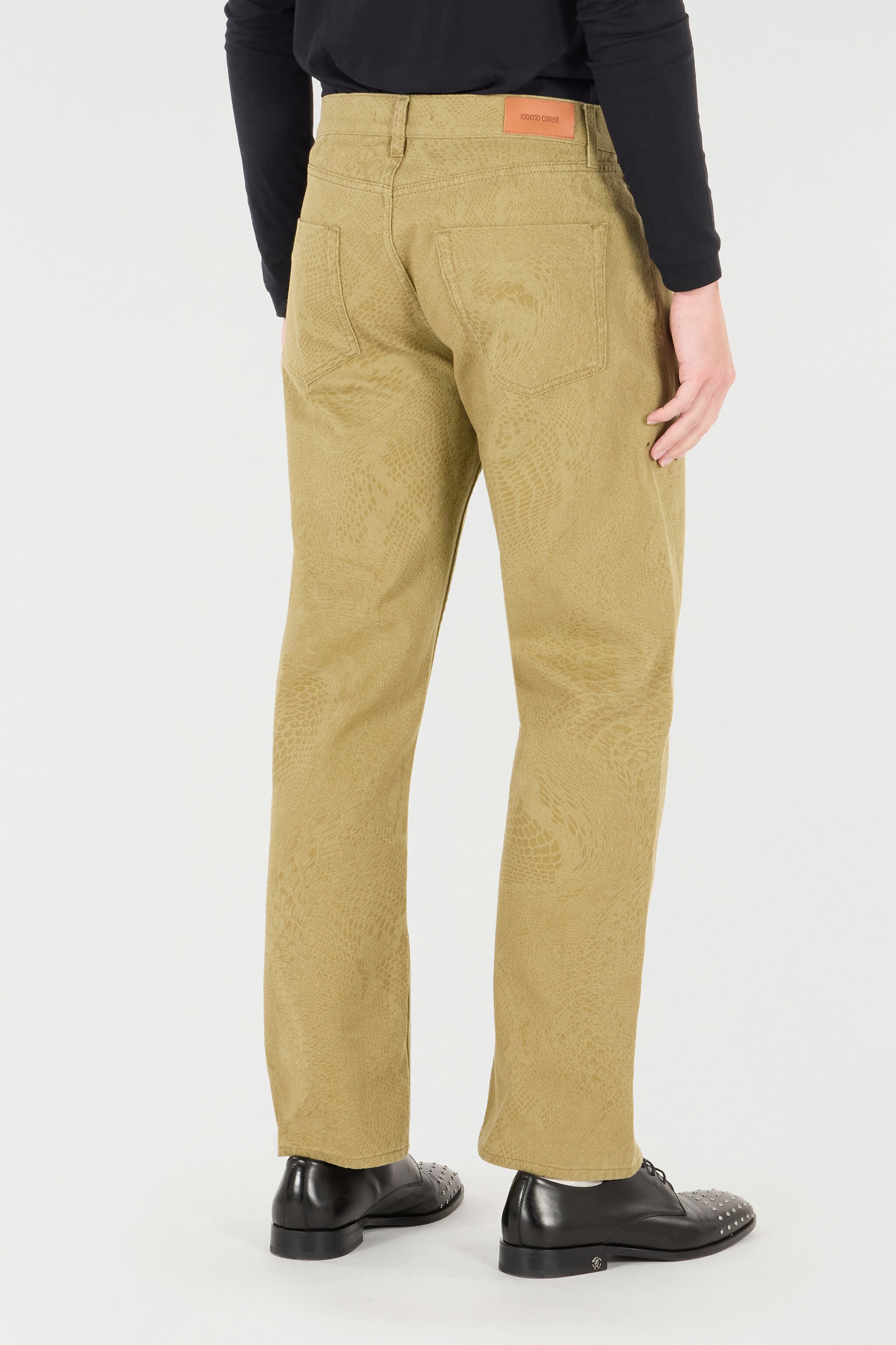 Python-Print Five-Pocket Pants - 4