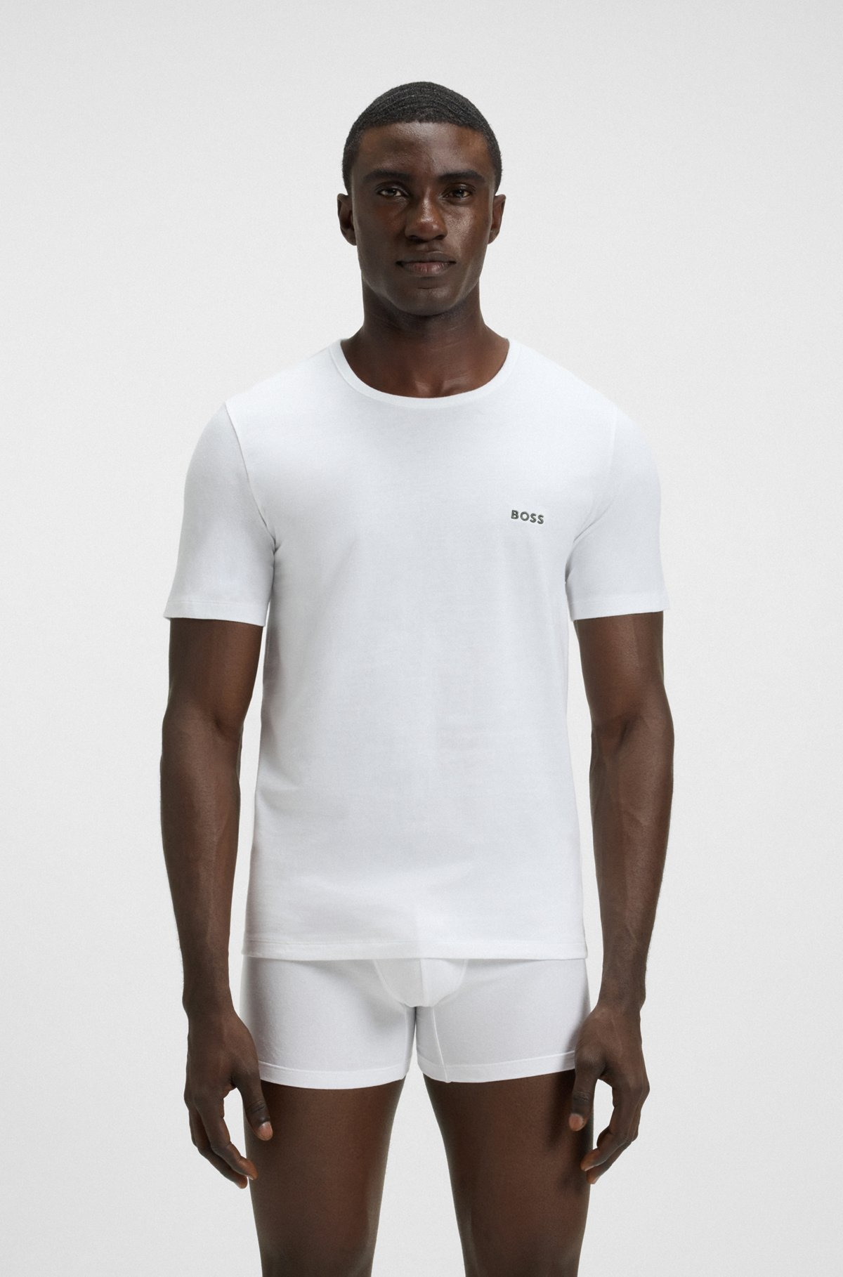 THREE-PACK OF COTTON UNDERWEAR T-SHIRTS - 2