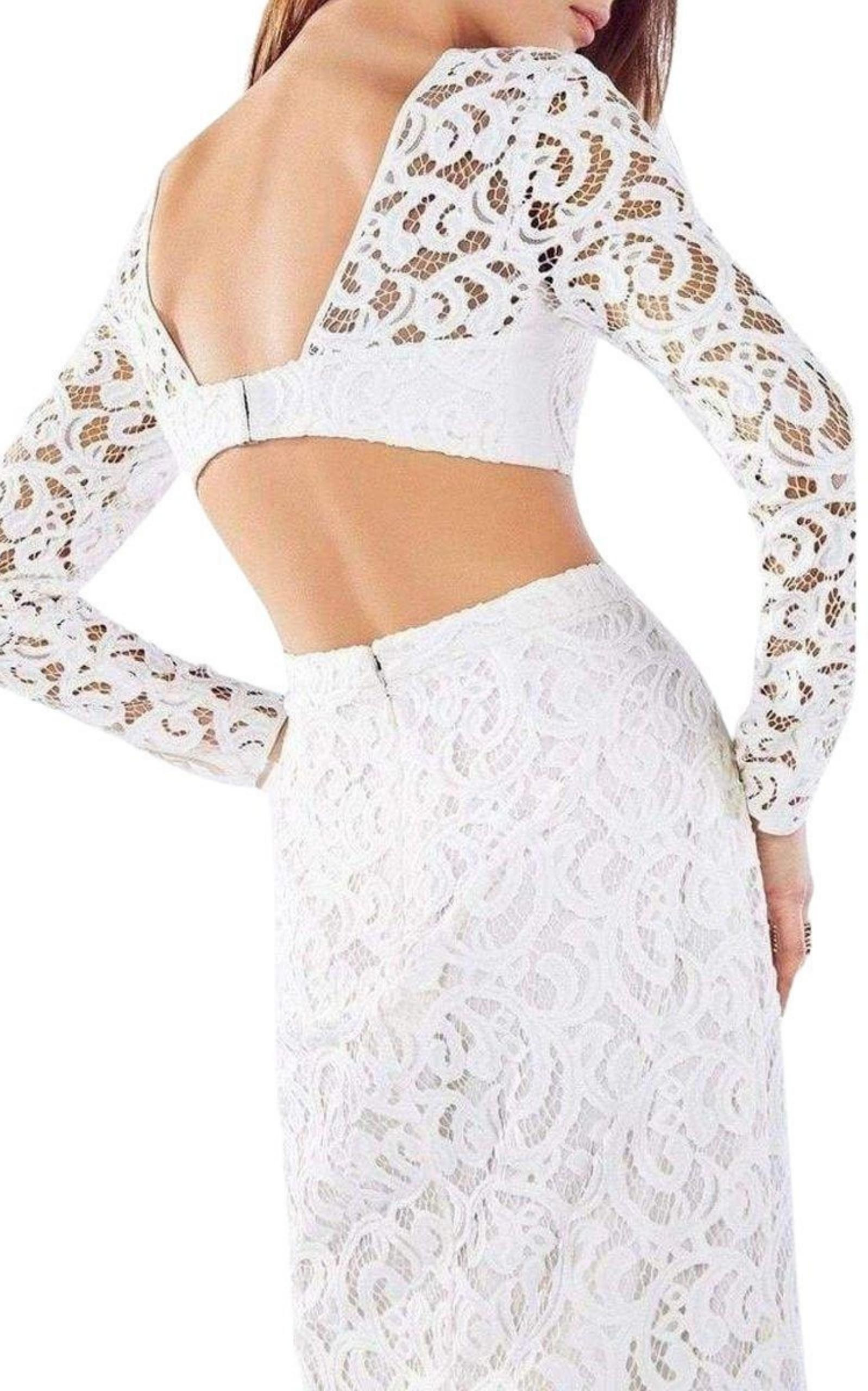BCBGMAXAZRIA - Elizabella Cutout Lace Gown - 4