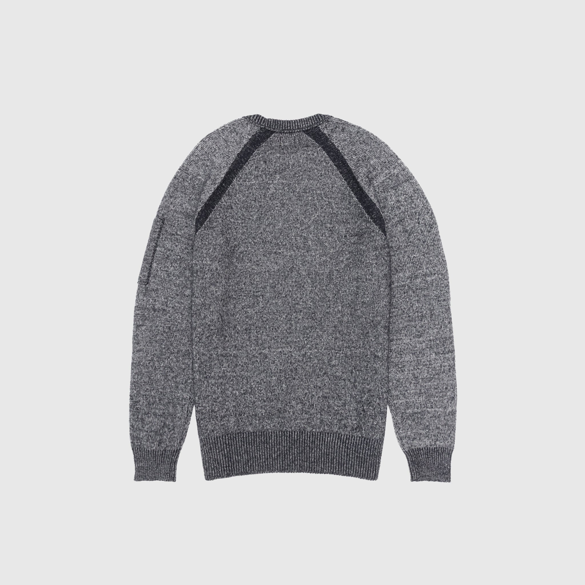 FLEECE CREWNECK KNIT SWEATER - 4
