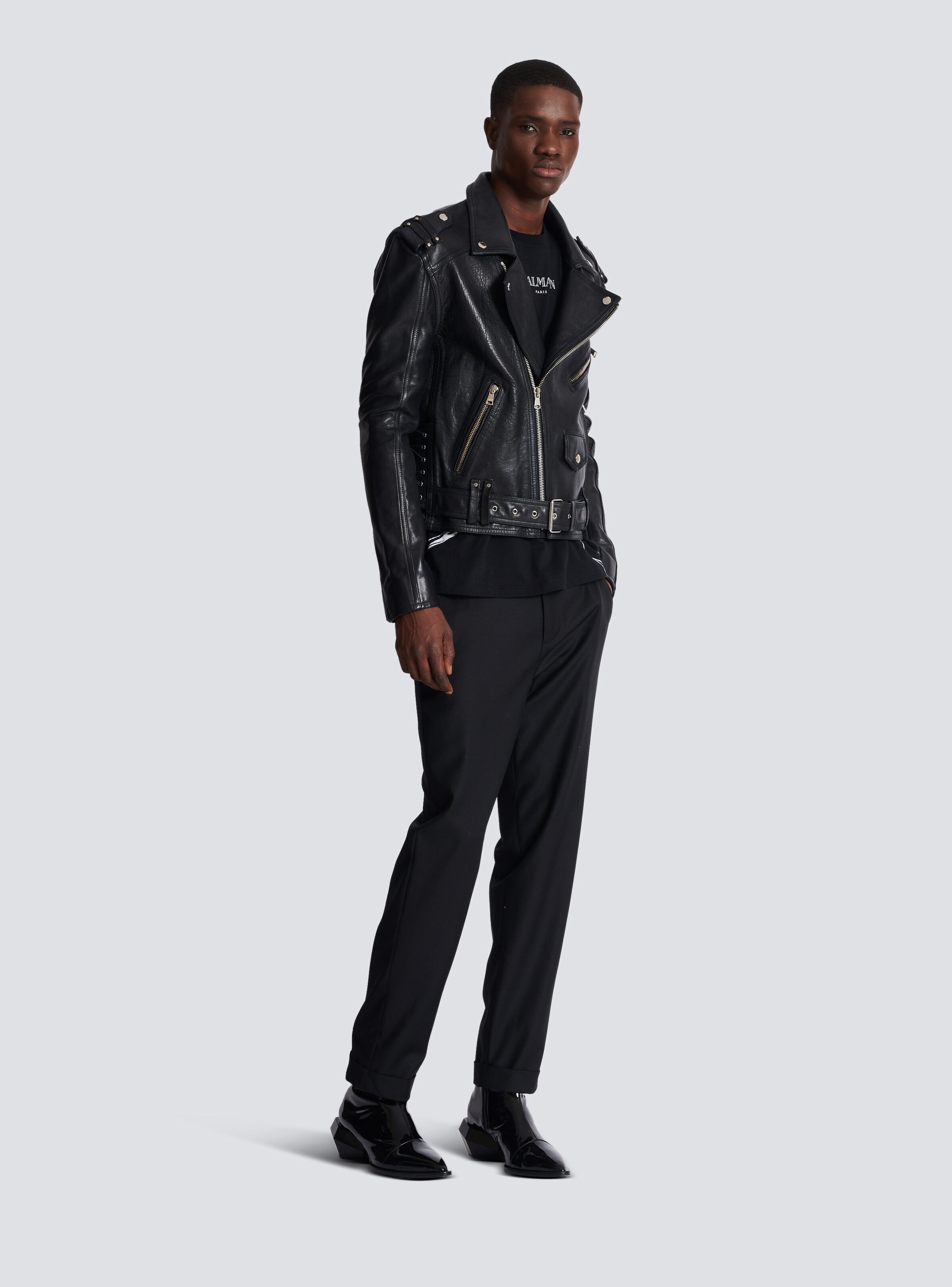 Calfskin biker jacket - 3