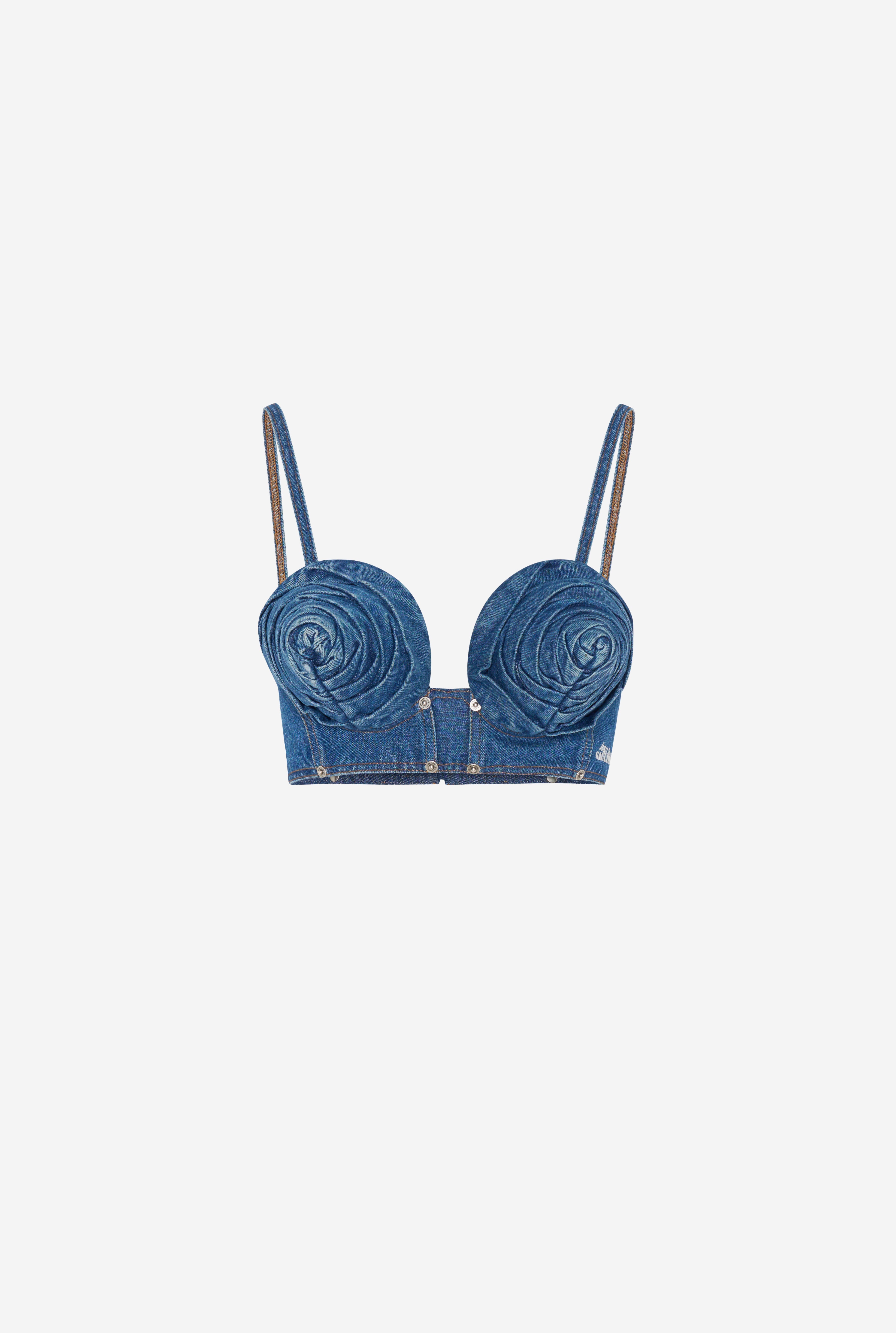 THE DENIM CONICAL CUP BRA - 6