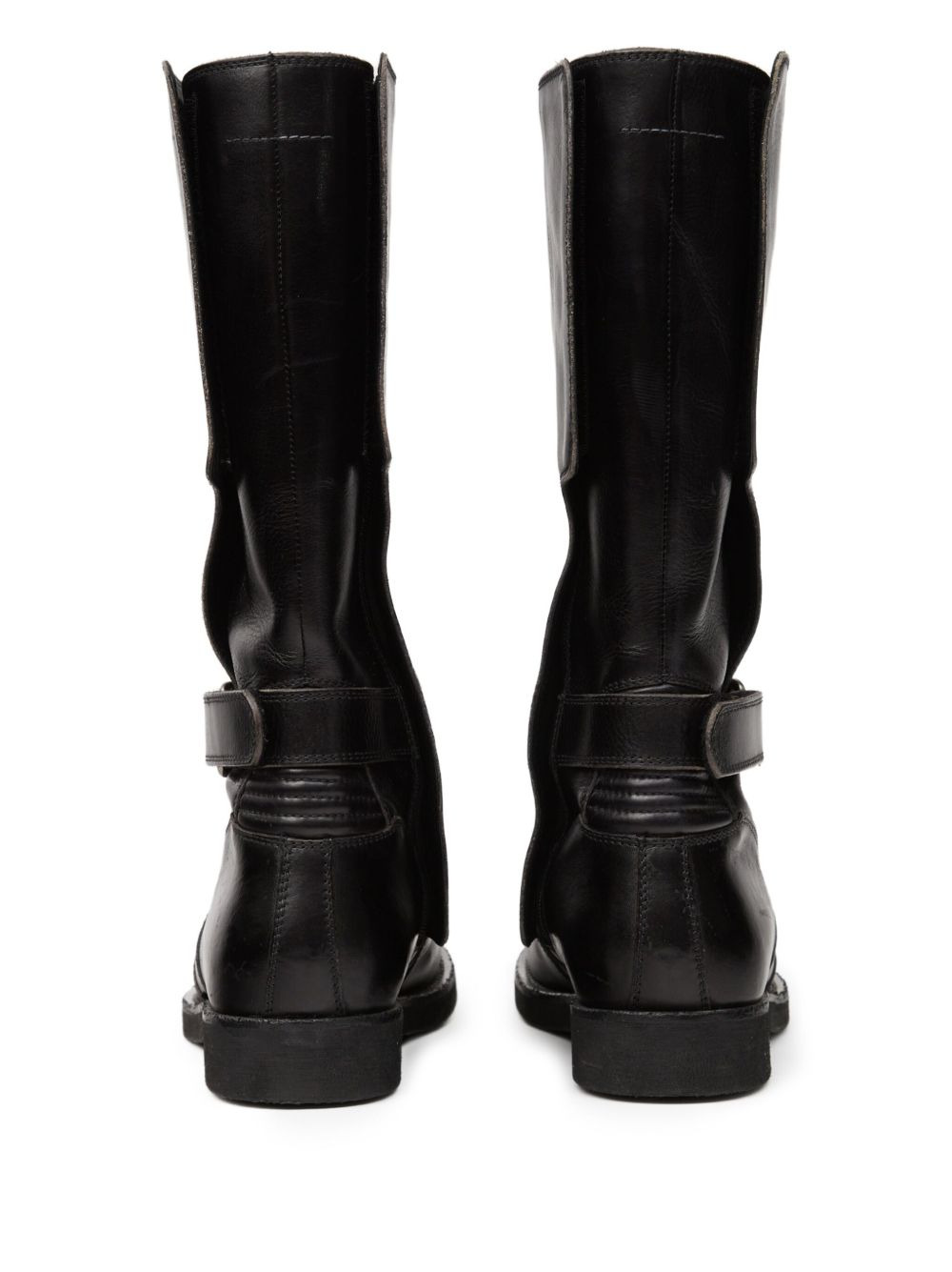 leather biker boots - 3