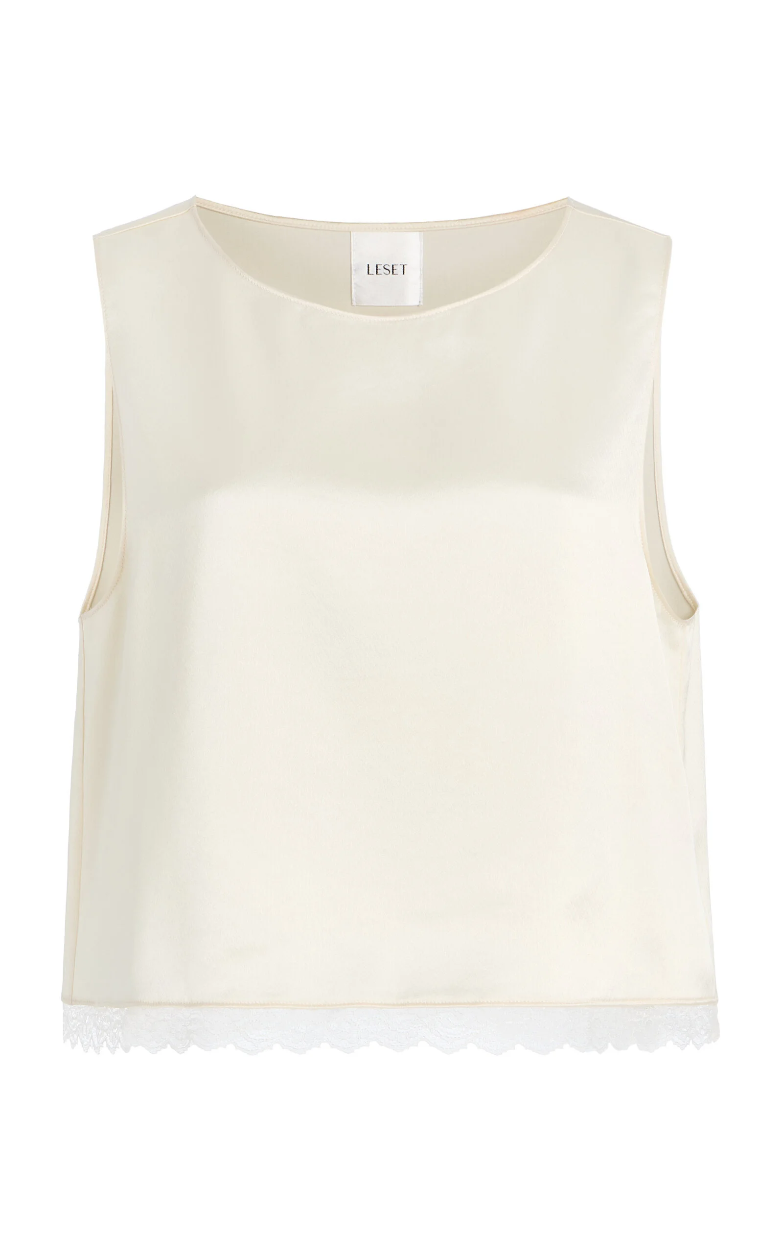 Barb Lace Cropped Top ivory - 1