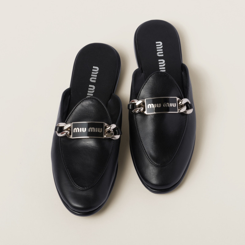 Miu Miu Leather loafers outlook