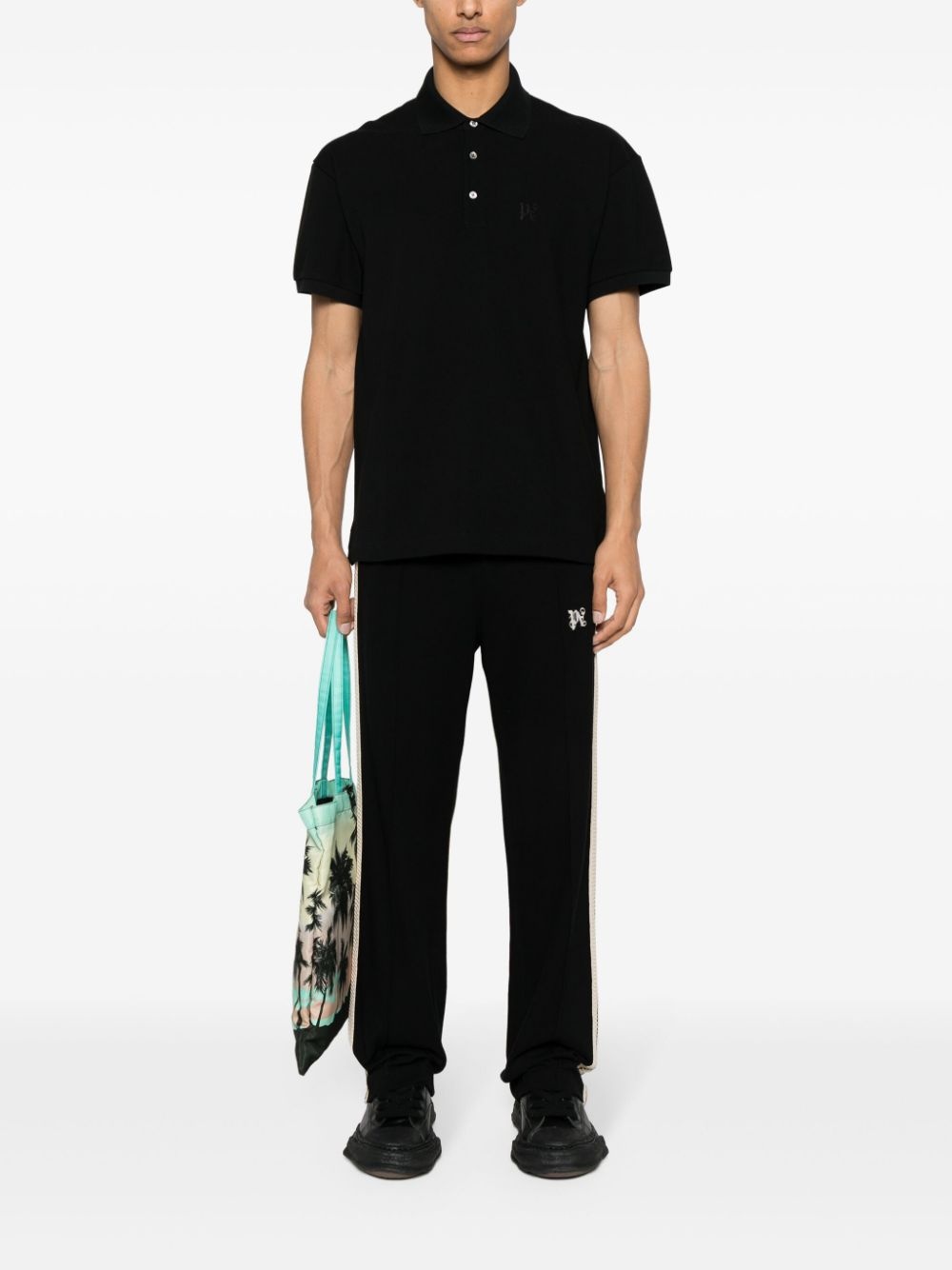 logo-embroidered cotton polo shirt - 2