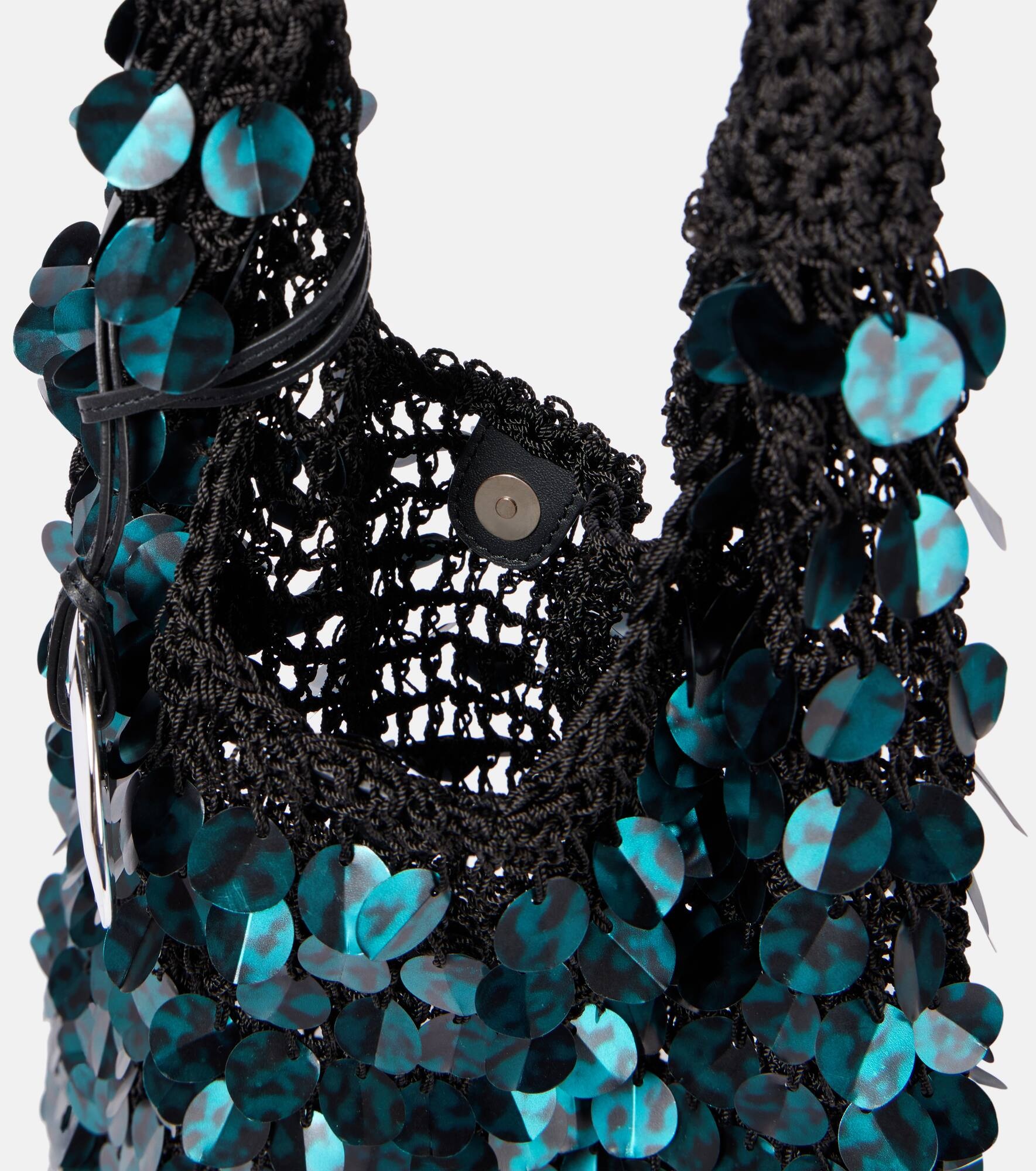 Sequined mesh tote bag - 3