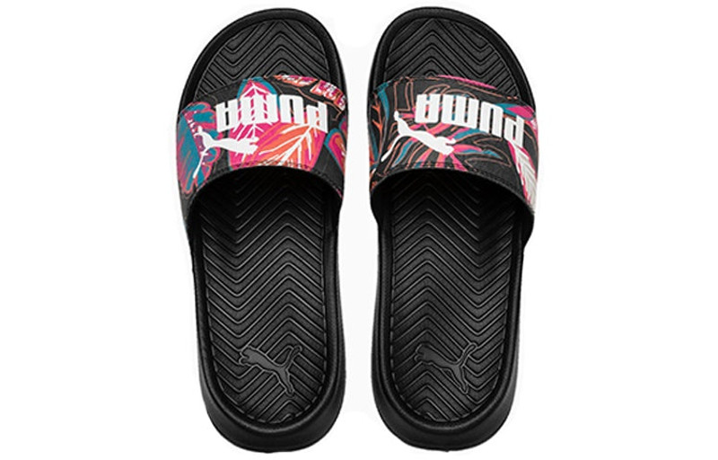 PUMA (WMNS) PUMA Popcat Flower Power Sandals Black 369423-01 outlook