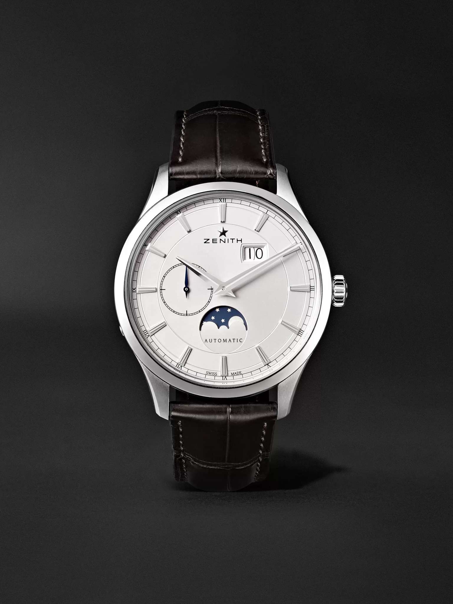 Elite Moonphase 40mm Stainless Steel and Alligator Watch, Ref. No. 03.2143.691/01.C498 - 1