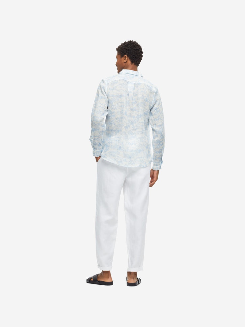 Men's Shirt Milan 18 Linen White - 4