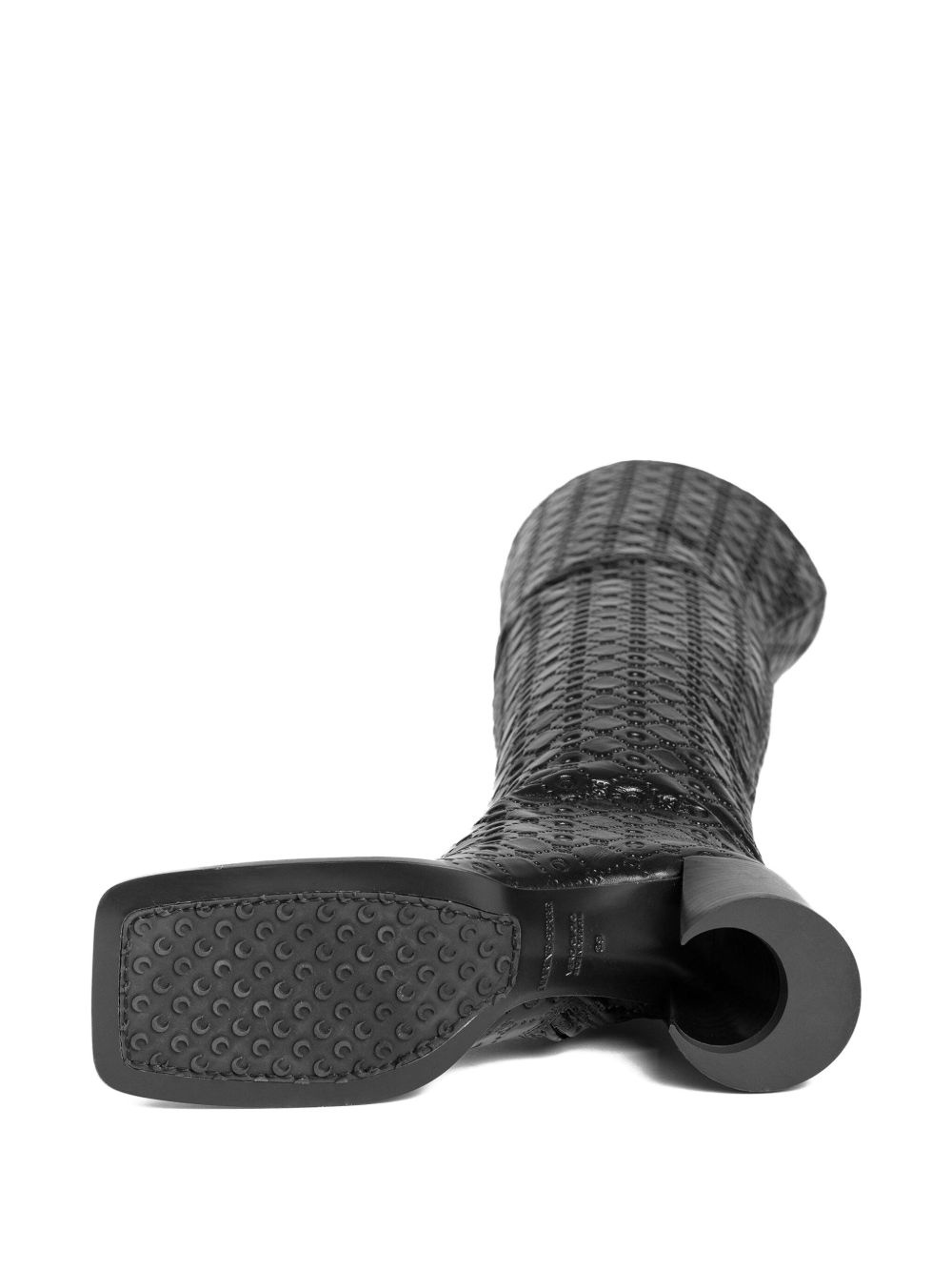 65mm monogram-embossed leather boots - 5