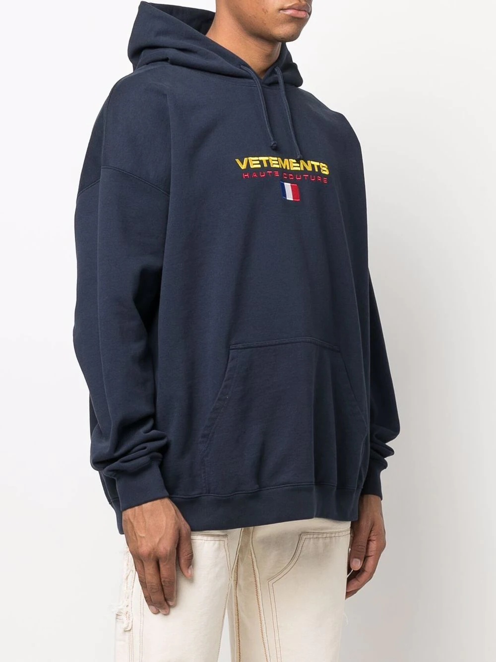 embroidered logo hoodie - 4