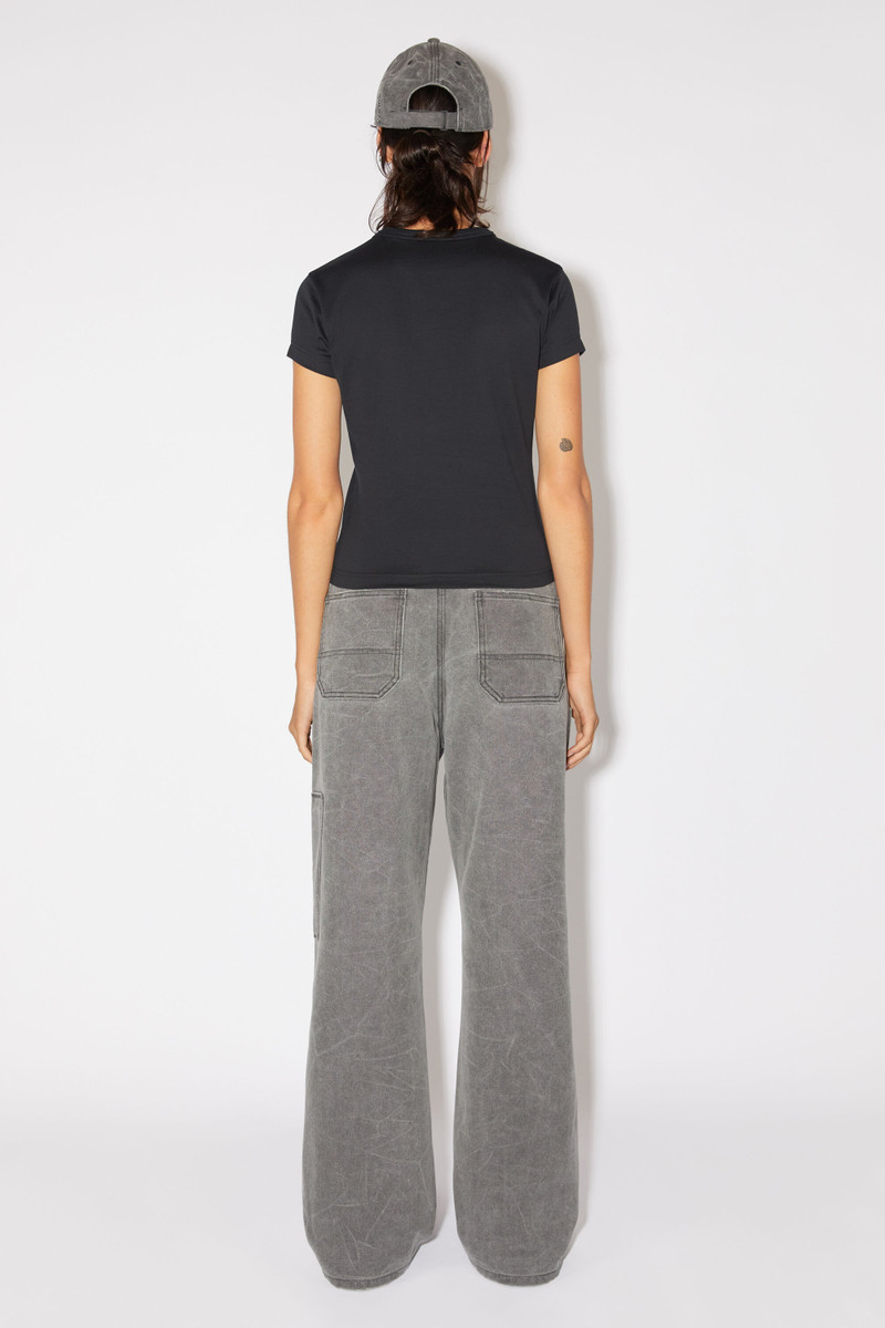 Crew neck t-shirt - Fitted fit - Black 3