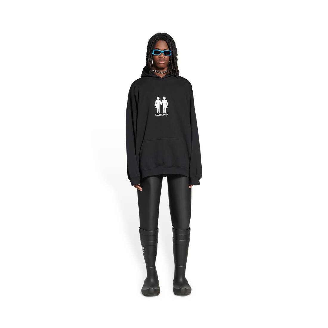 Men's Pride 22 Hoodie Boxy Fit in Black - 2
