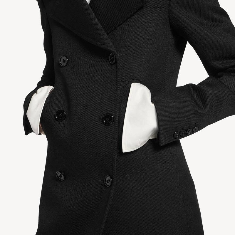 Women's Long Trench Coat in Black 6