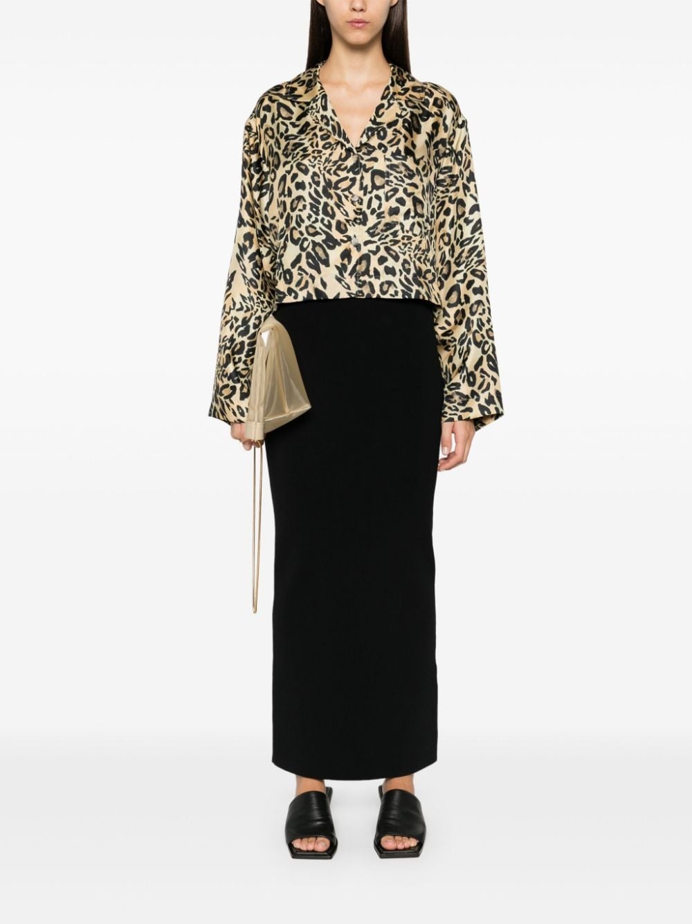 cropped long-sleeves shirt - 2