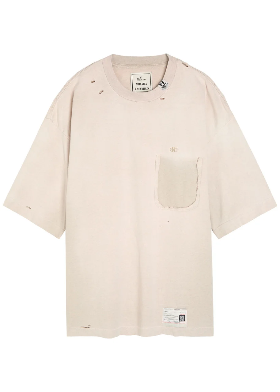 Maison Mihara Yasuhiro Distressed Cotton T-shirt - 1