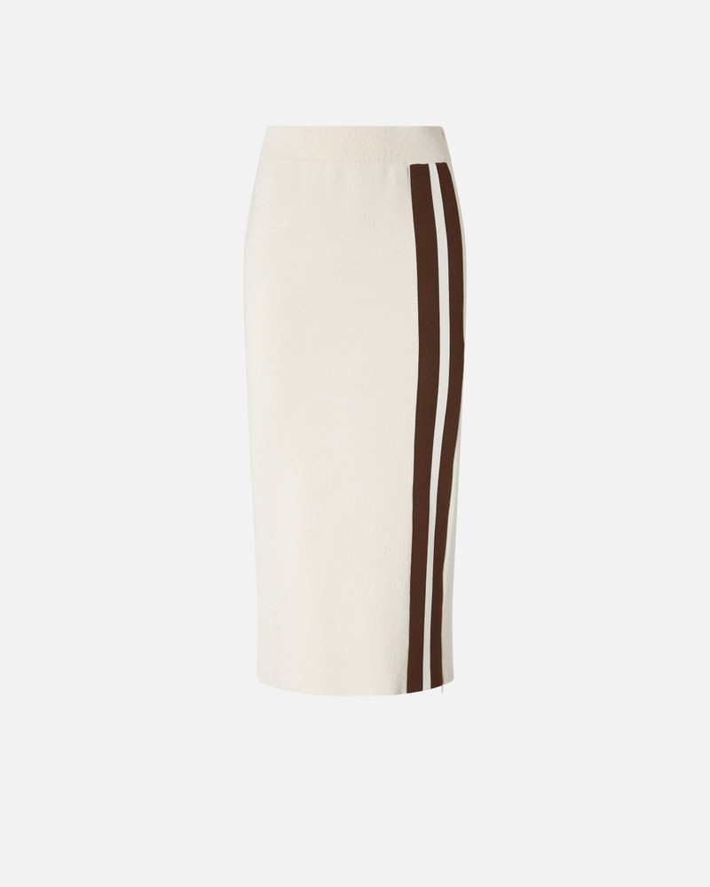 SLIM-FITTING MIDI SKIRT WITH CONTRASTING BANDS 1