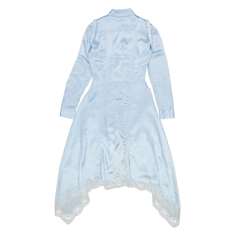 Burberry Crinkled Effect Long Sleeve Dress - 8