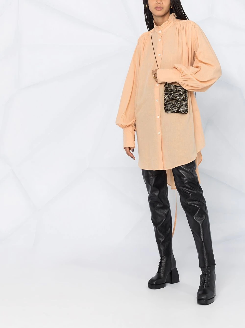 Taiko oversized pleated blouse - 2