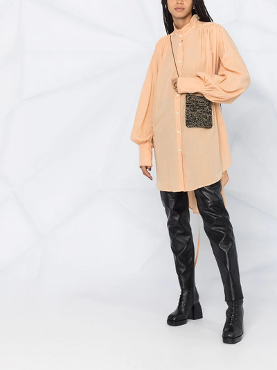 Ann Demeulemeester Taiko oversized pleated blouse outlook