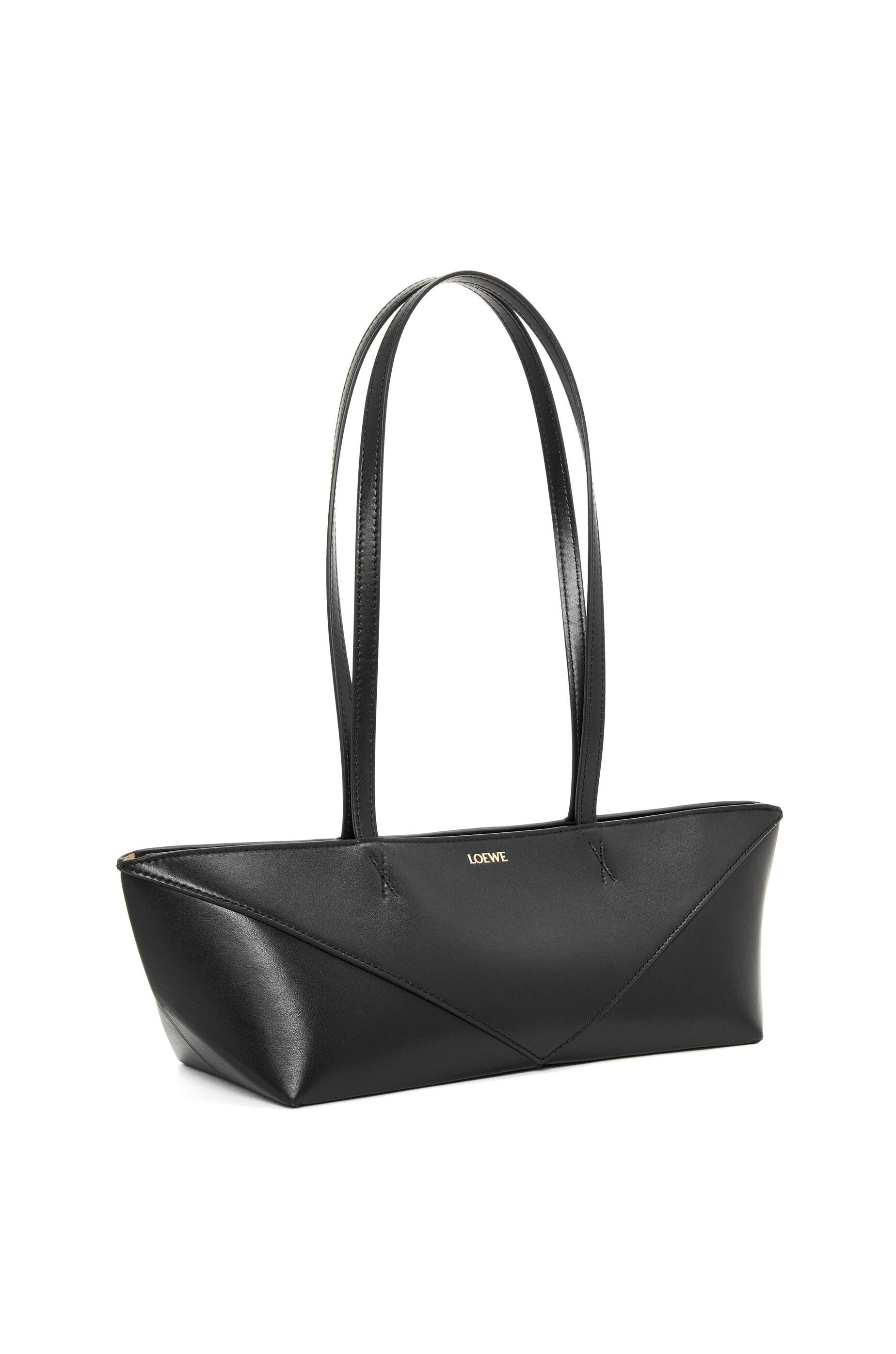 Cropped Puzzle Fold bag in shiny calfskin - 4