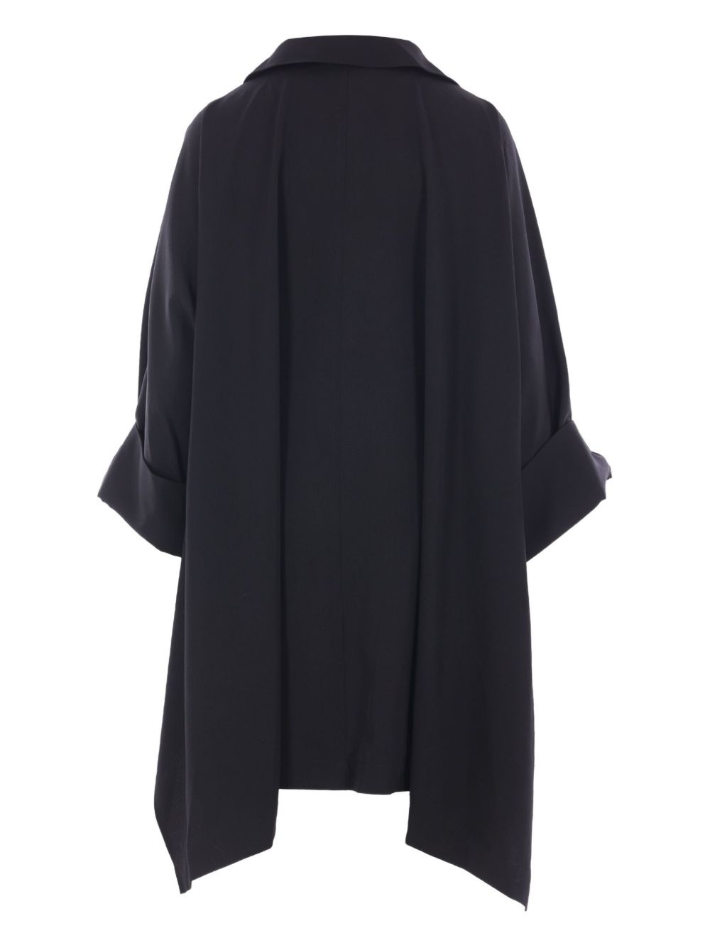 button-fastening asymmetric coat - 2